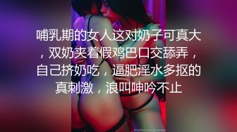 哺乳期的女人这对奶子可真大，双奶夹着假鸡巴口交舔弄，自己挤奶吃，逼肥淫水多抠的真刺激，浪叫呻吟不止