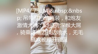 [MP4/ 791M]&nbsp;&nbsp; 吊带开档情趣装，和炮友激情大战，69姿势深喉大屌，骑乘爆插边操边喷水，无毛骚穴被撑开骚逼