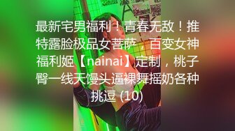 最新宅男福利！青春无敌！推特露脸极品女菩萨，百变女神福利姬【nainai】定制，桃子臀一线天馒头逼裸舞摇奶各种挑逗 (10)